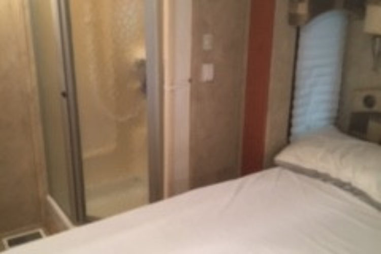 RV bedroom and Shower RV bedroom and Shower