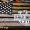 Biker Rustic Wood American Flag Biker Rustic Wood American Flag