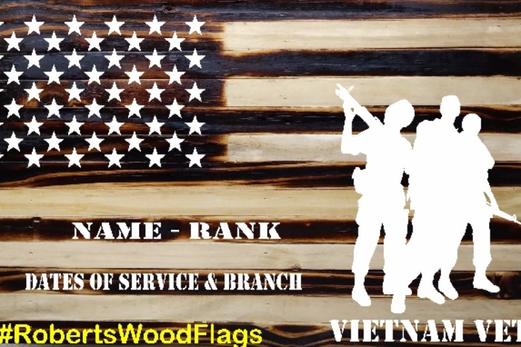 Vietnam Vet Wood American Flag Vietnam Vet Wood American Flag
