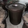 Bronze trash can Bronze trash can