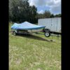 Cover w/solar panels on trailer guides Cover w/solar panels on trailer guides