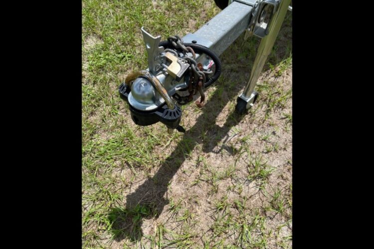 Hitch locks included and new jack Hitch locks included and new jack