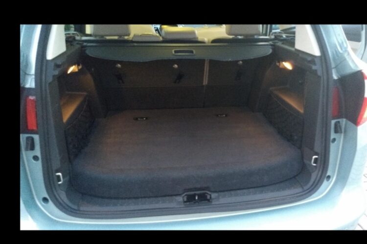 Cargo area with back seats down