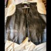 Black leather vest