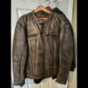 Brown leather Jacket 2XL